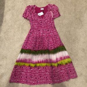 🆕NWT Sz 6 Tanya Taylor Ruffle Sleeve Silk Dress - Never Worn Pristine Condition